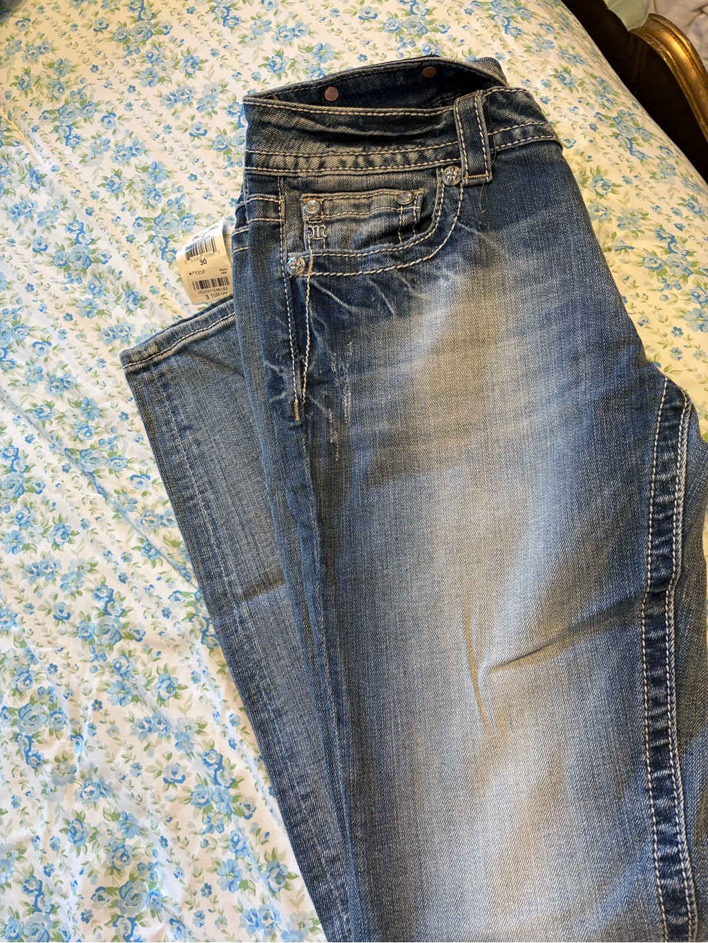 Miss Me Medium Blue Faded Skinny Jeans